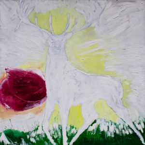 and jesus said oil on canvas 3x3 ft