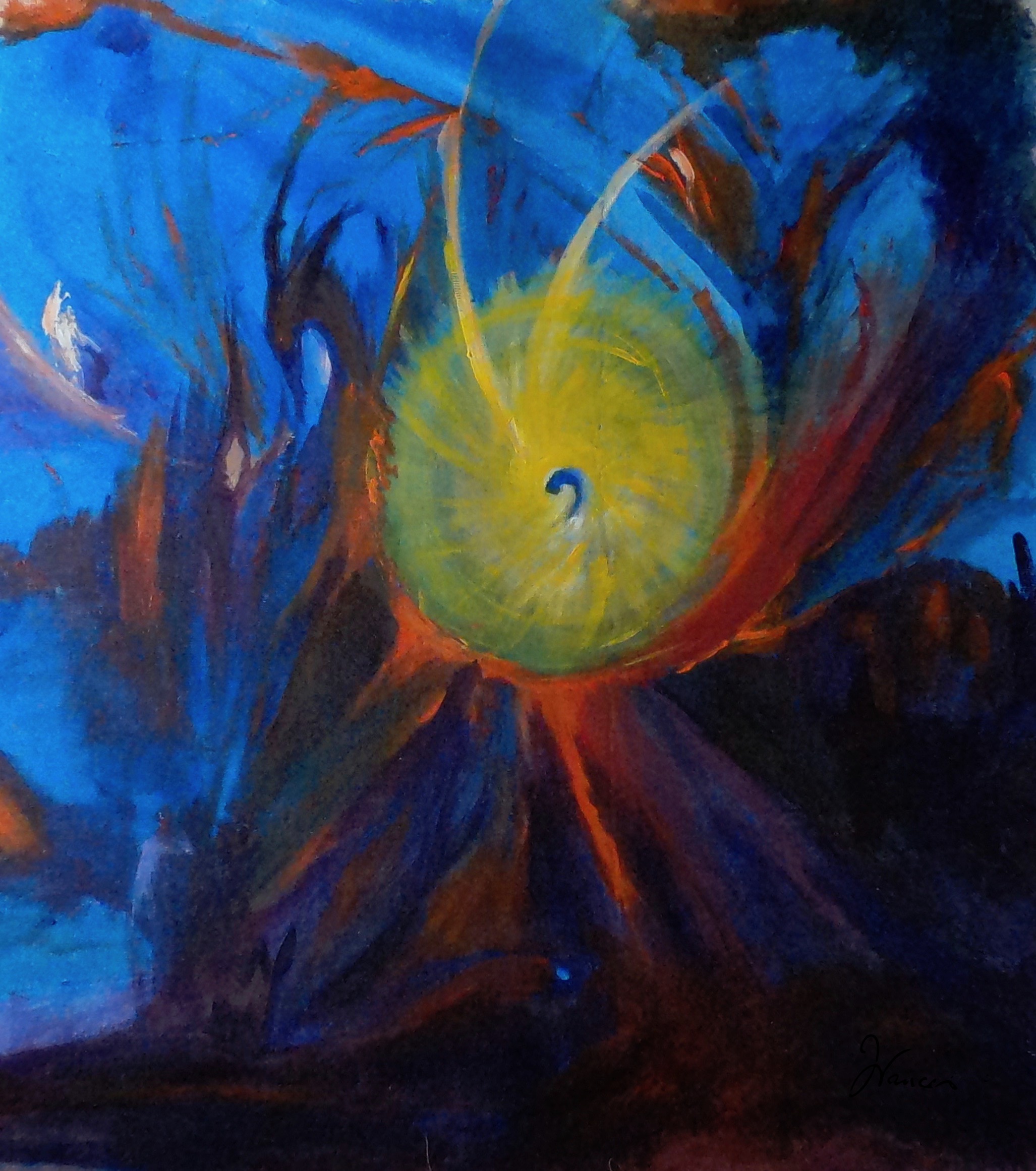 The-Messenger-acrylic-on-backed-linen-117cmx124cm-350-sublime-irish-art
